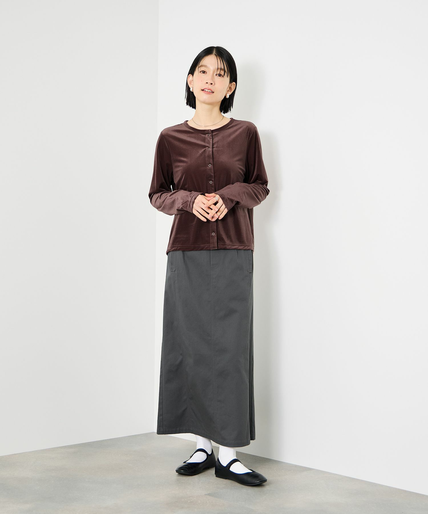 Idnes  ベロアカーディガン レディース商品サムネイル-8