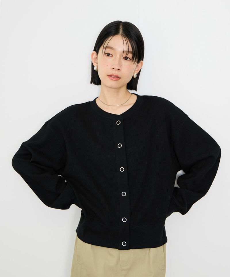 Idnes  ワッフルカーディガン レディース商品画像-3