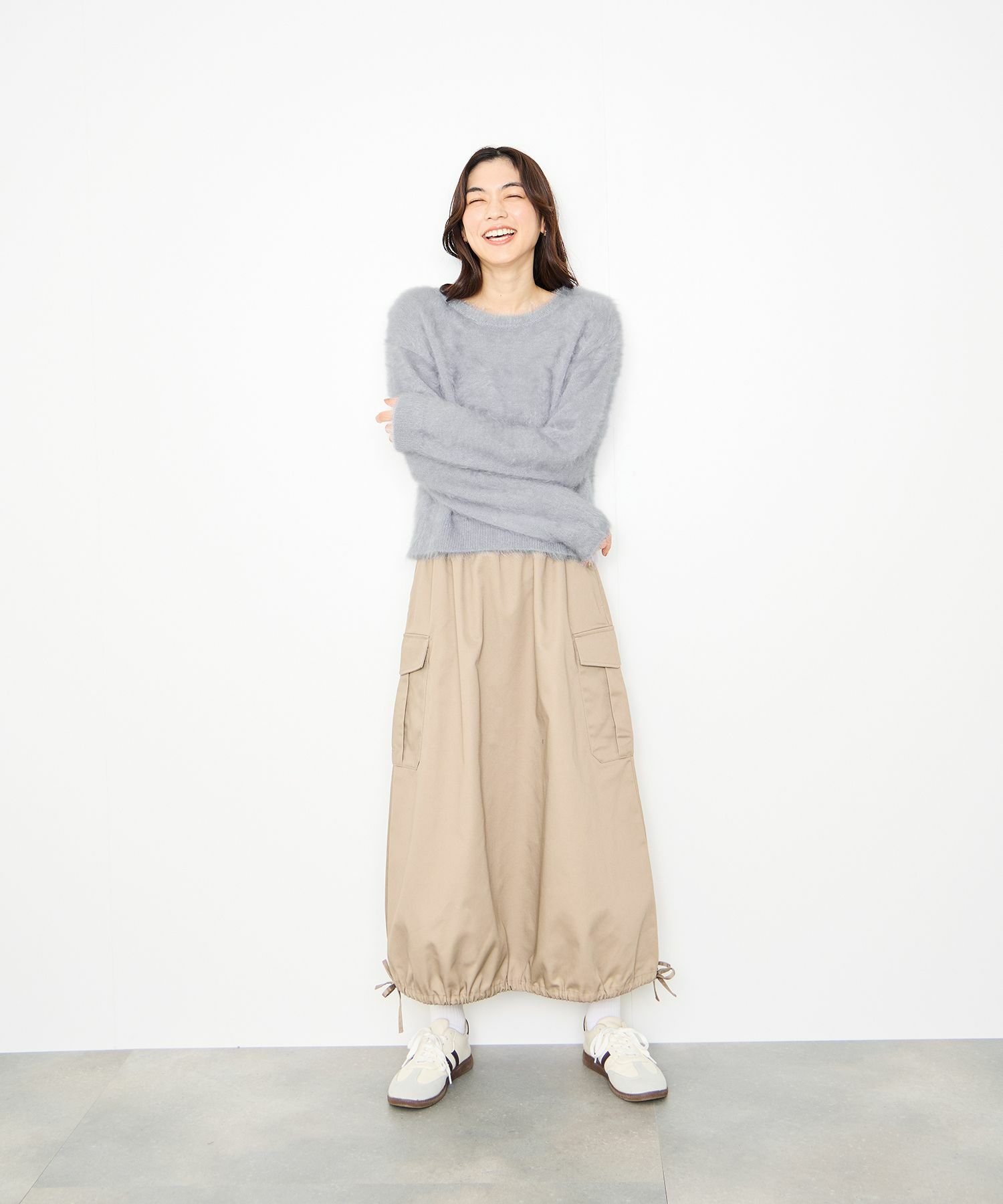 Idnes  フェザーヤーンニットプルオーバー レディース商品画像-12