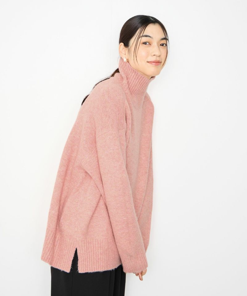 Idnes  ヤクライクタートルネックニット レディース商品画像-6