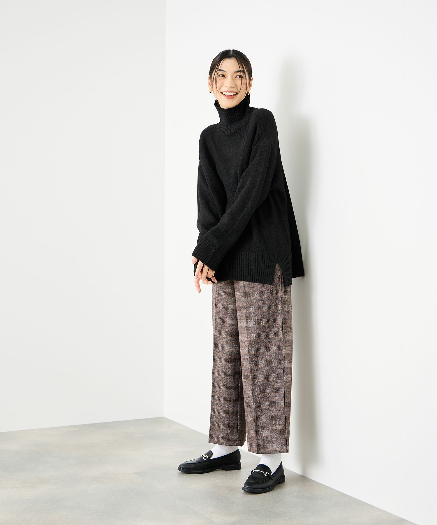 Idnes  ヤクライクタートルネックニット レディース商品画像-12