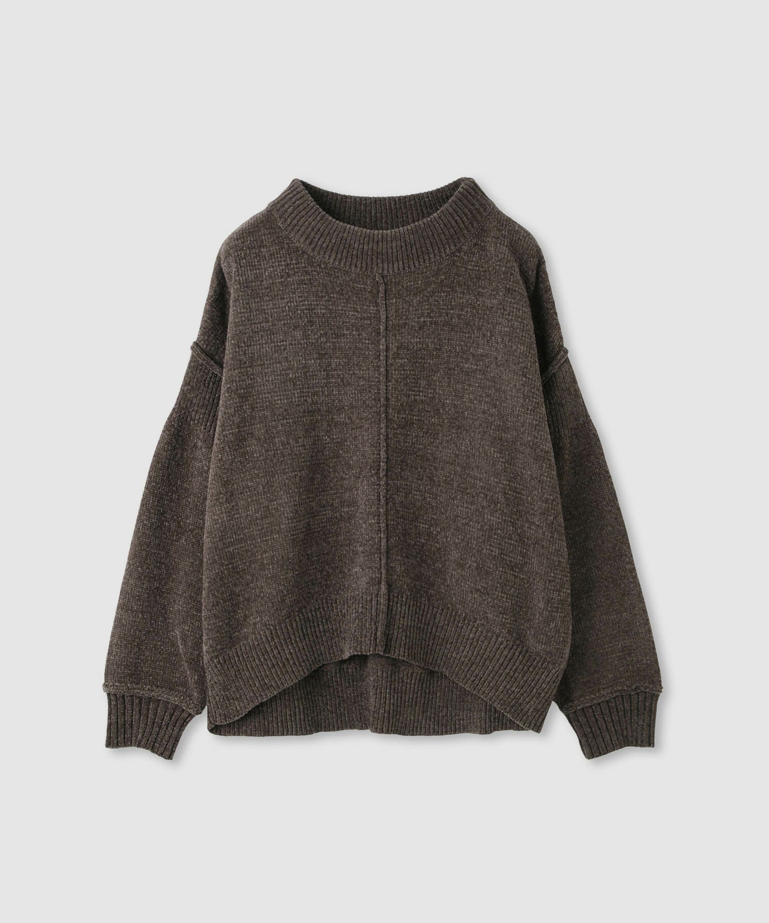 Idnes モールハイネックニットプルオーバー レディース