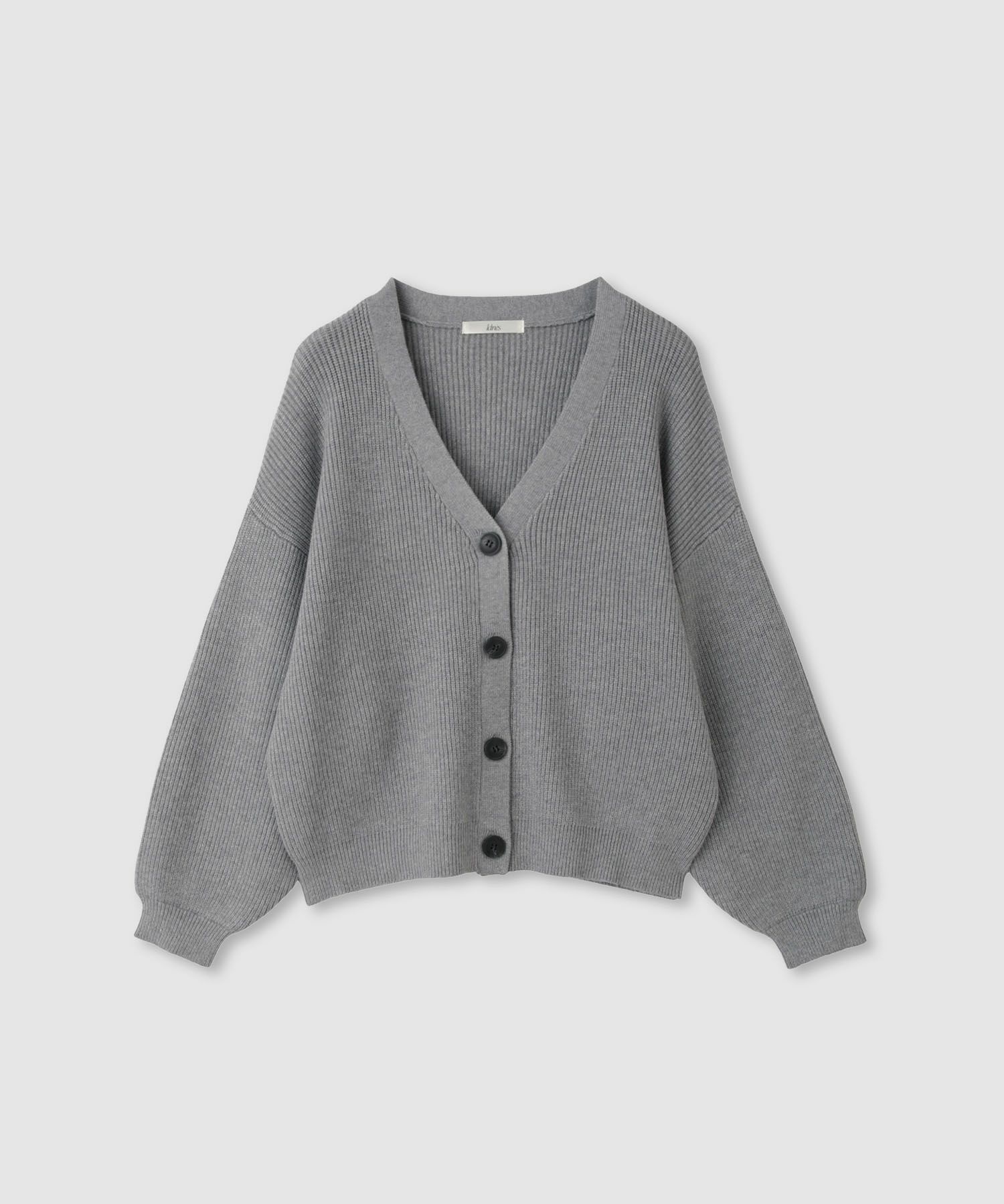 [さらに50%OFF]Idnes  Vネック畦ボリュームスリーブカーディガン レディース商品画像-18