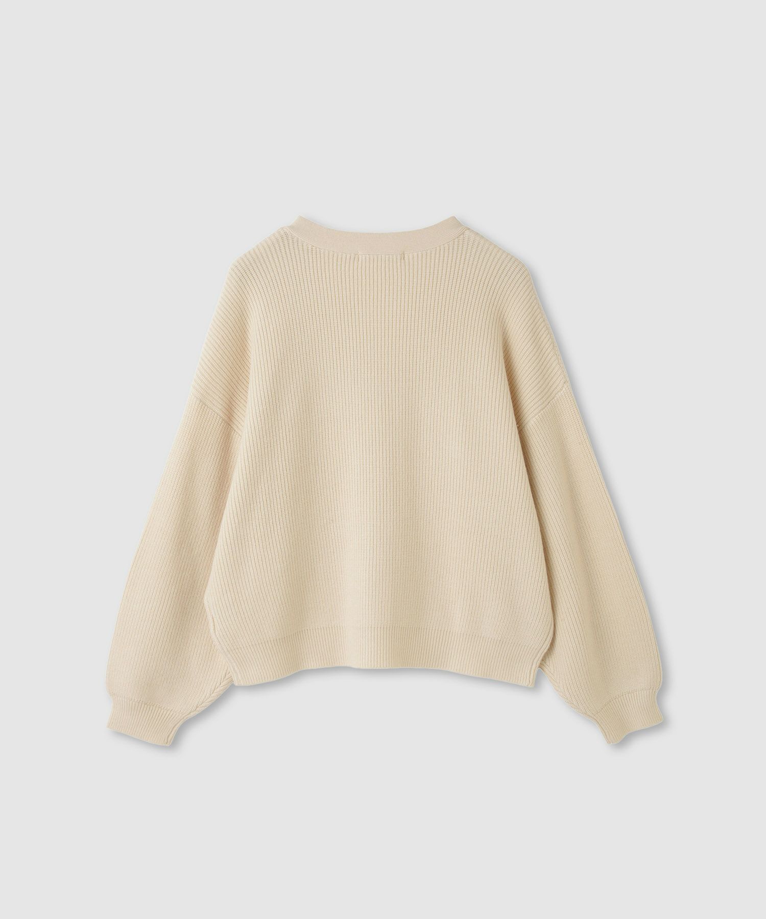 [さらに50%OFF]Idnes  Vネック畦ボリュームスリーブカーディガン レディース商品画像-20