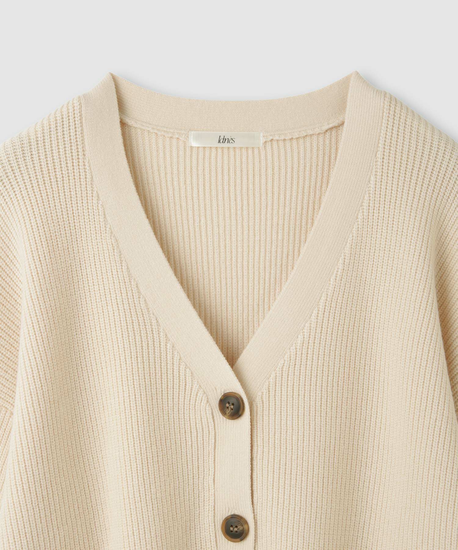 [値下げ]Idnes  Vネック畦ボリュームスリーブカーディガン レディース商品画像-21