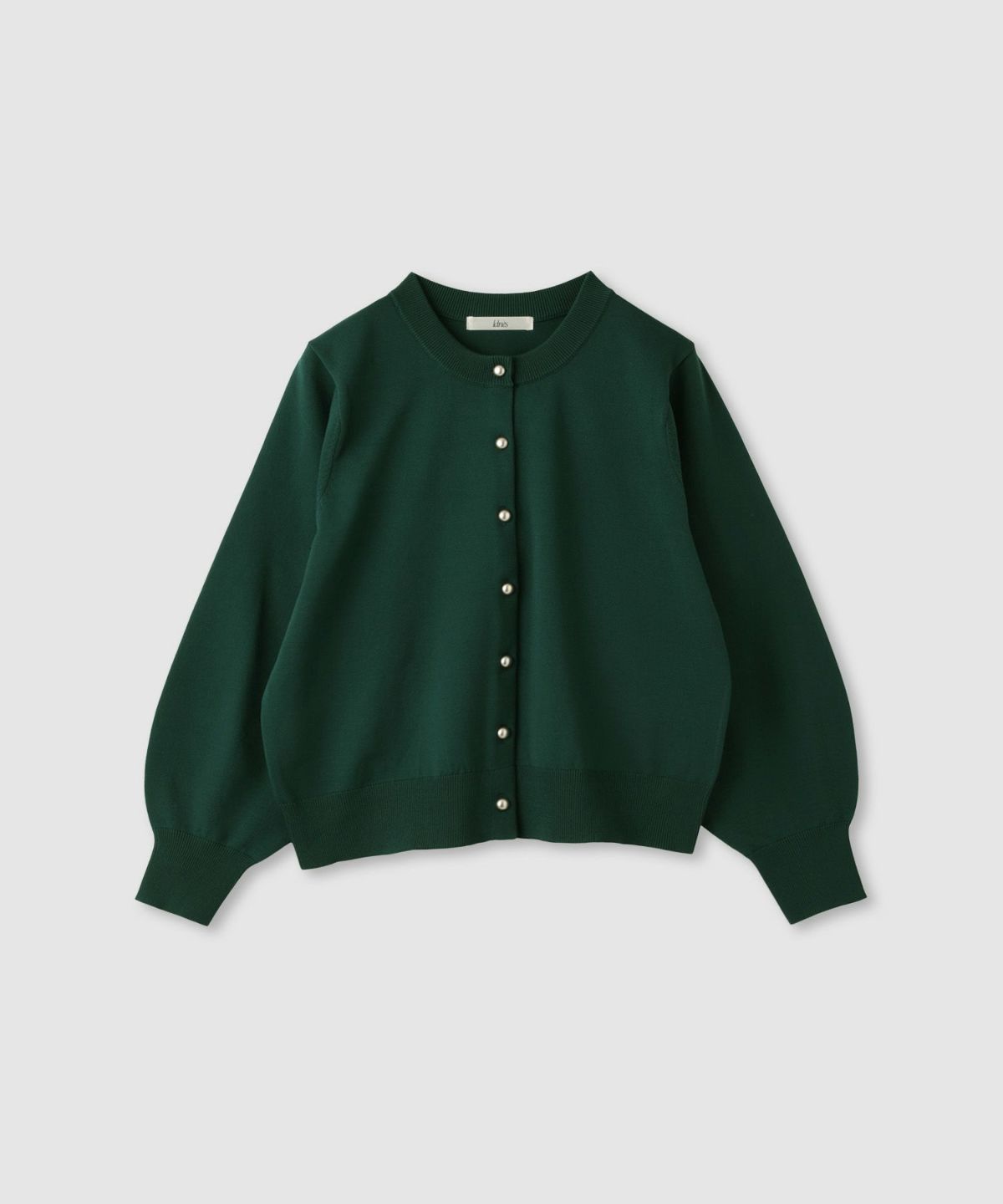 Idnes ボリュームスリーブカーディガン レディース