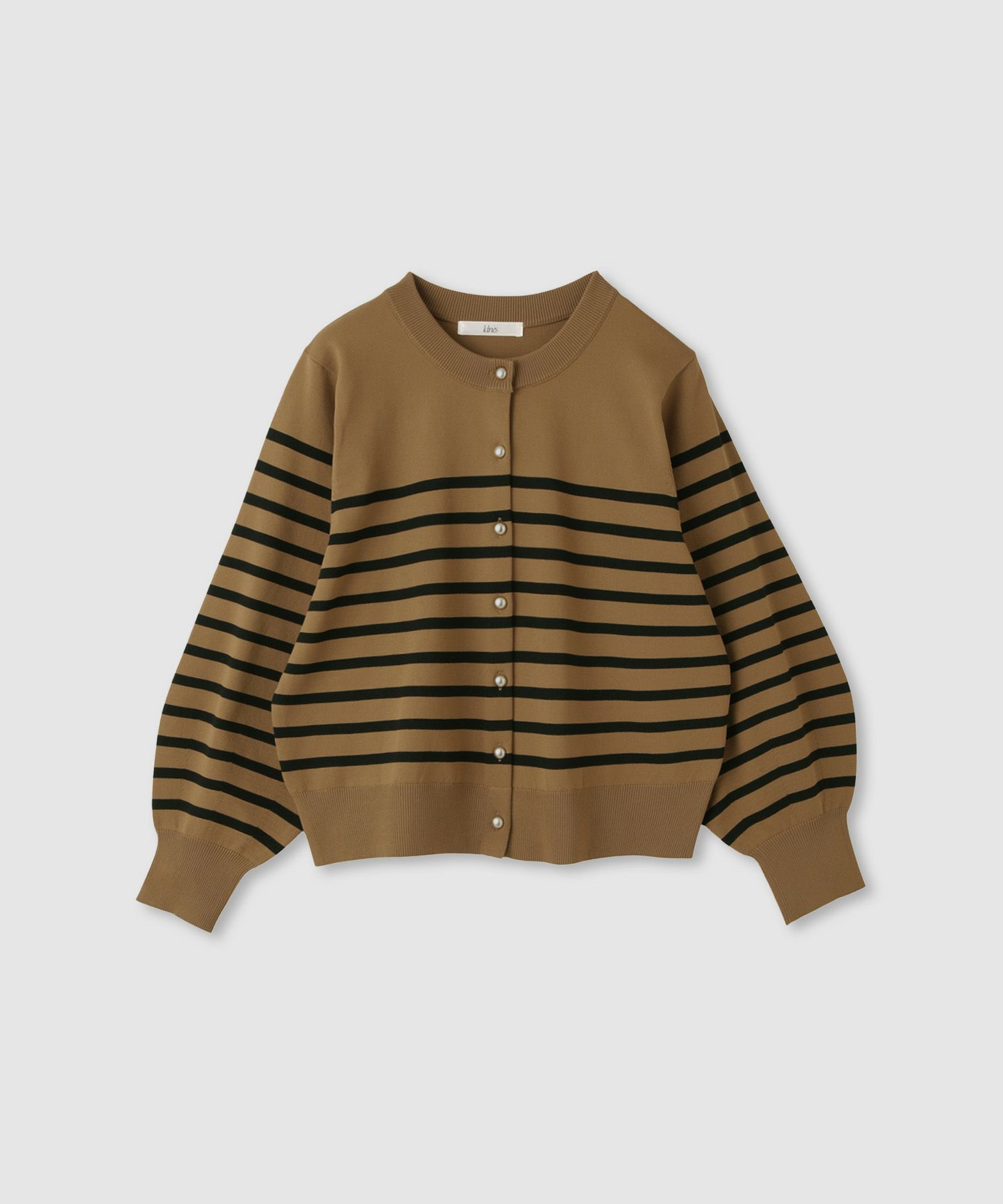 Idnes ボリュームスリーブカーディガン レディース