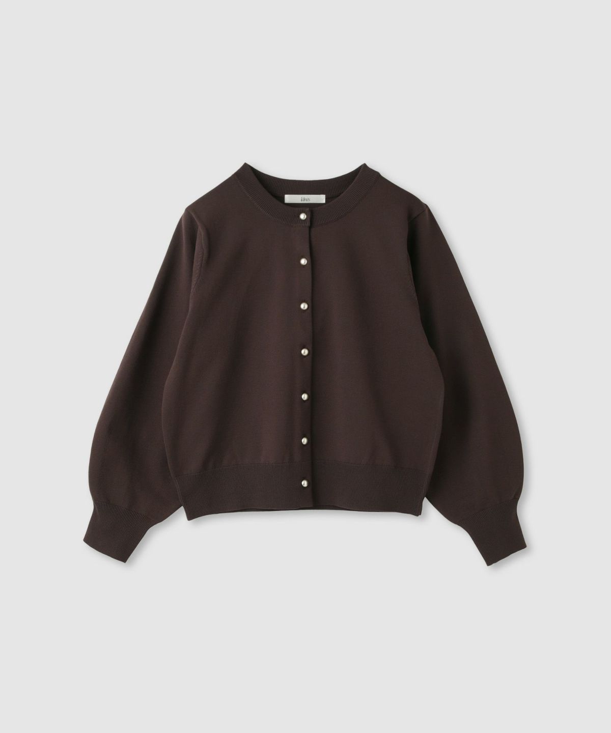 Idnes ボリュームスリーブカーディガン レディース