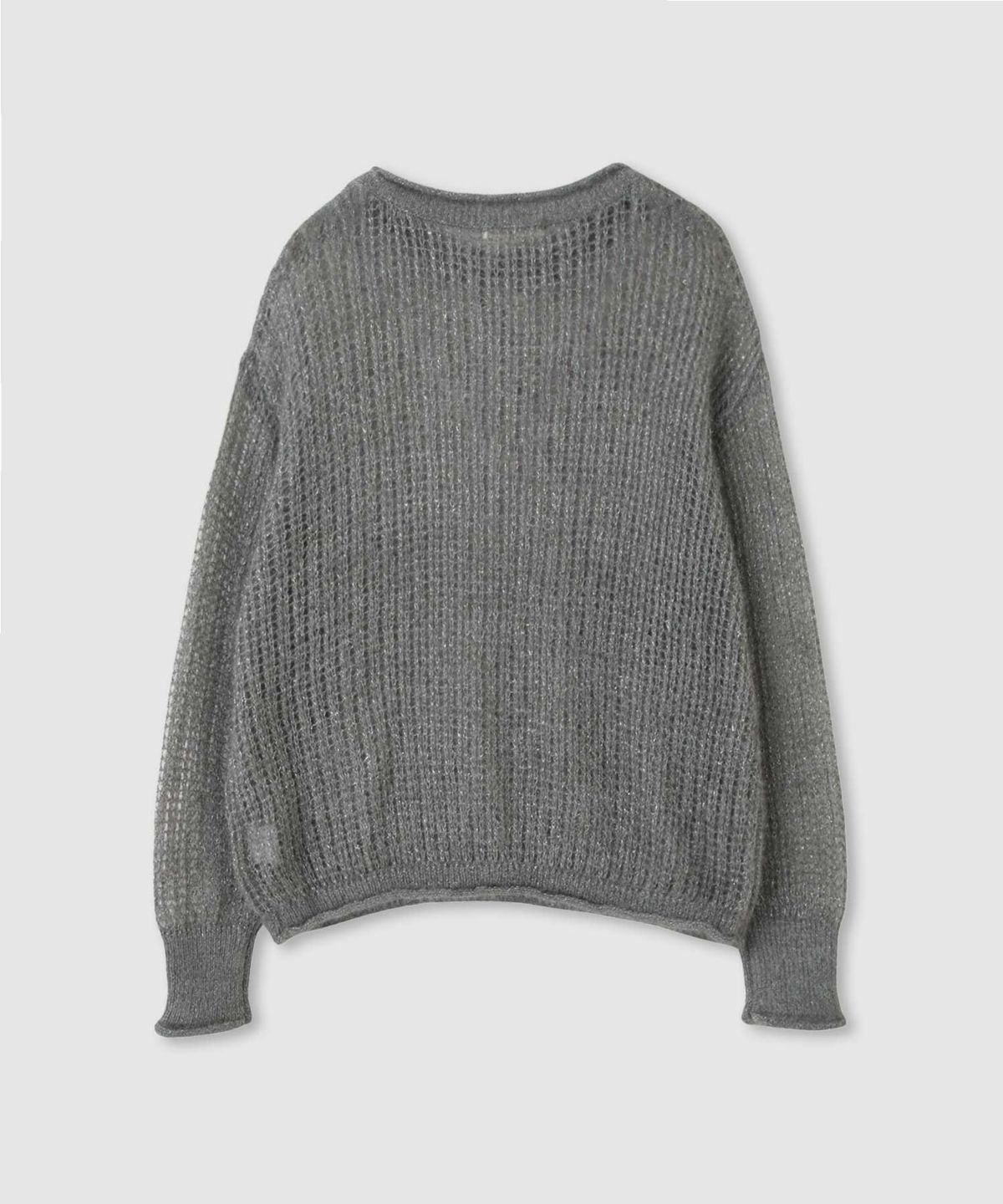 Idnes ラメメッシュニットプルオーバー レディース