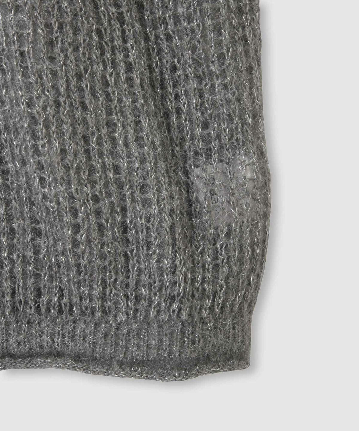 Idnes ラメメッシュニットプルオーバー レディース