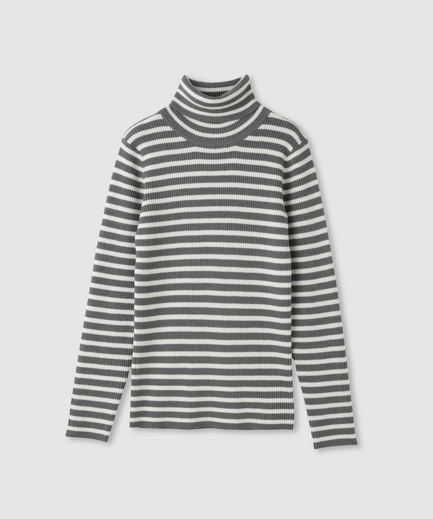 [さらに50%OFF]Idnes  ボーダーリブタートルネックニット レディース商品画像-20