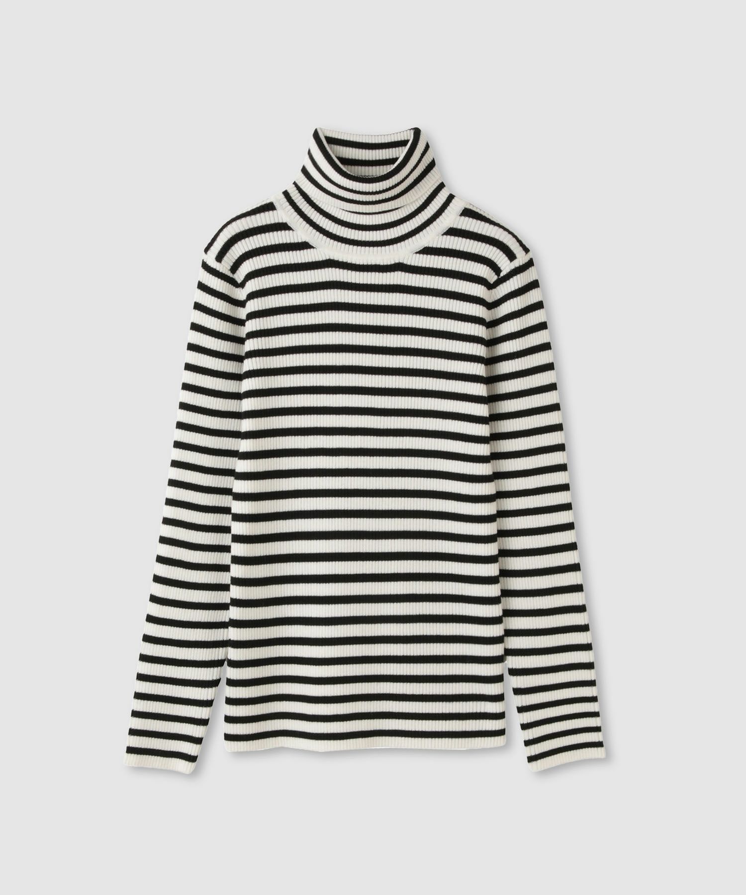 [さらに50%OFF]Idnes  ボーダーリブタートルネックニット レディース商品画像-21