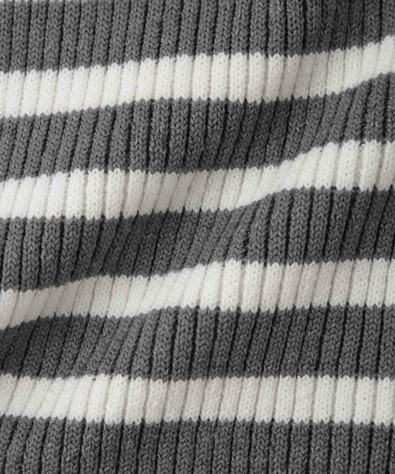 [値下げ]Idnes  ボーダーリブタートルネックニット レディース商品画像-27