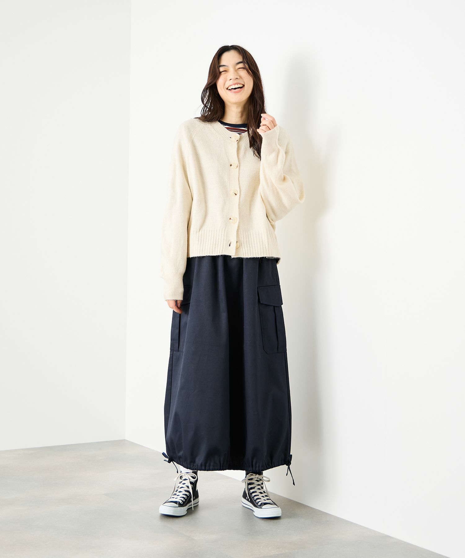 [さらに50%OFF]Idnes ヤクライククルーカーディガン レディース商品画像-12