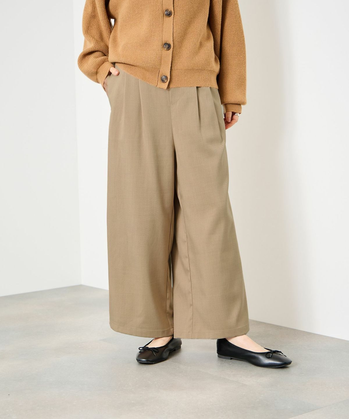 Idnes サイドバックルクロップドパンツ レディース