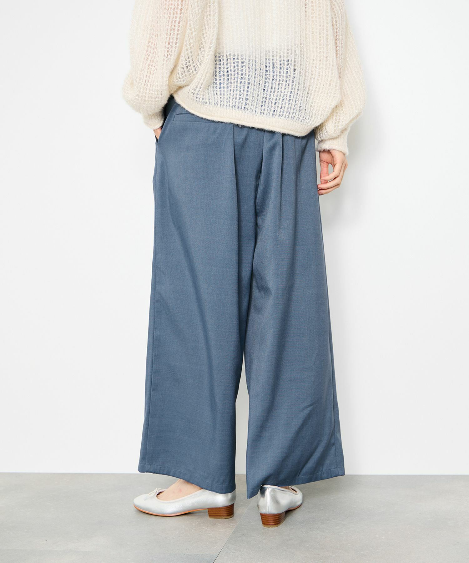 Idnes サイドバックルクロップドパンツ レディース