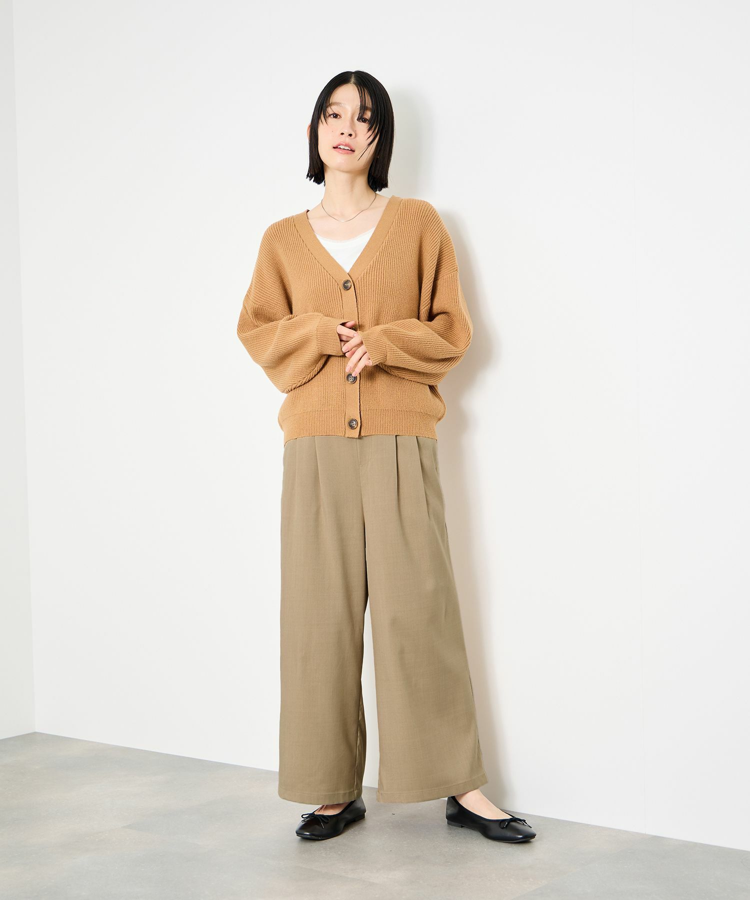 Idnes サイドバックルクロップドパンツ レディース