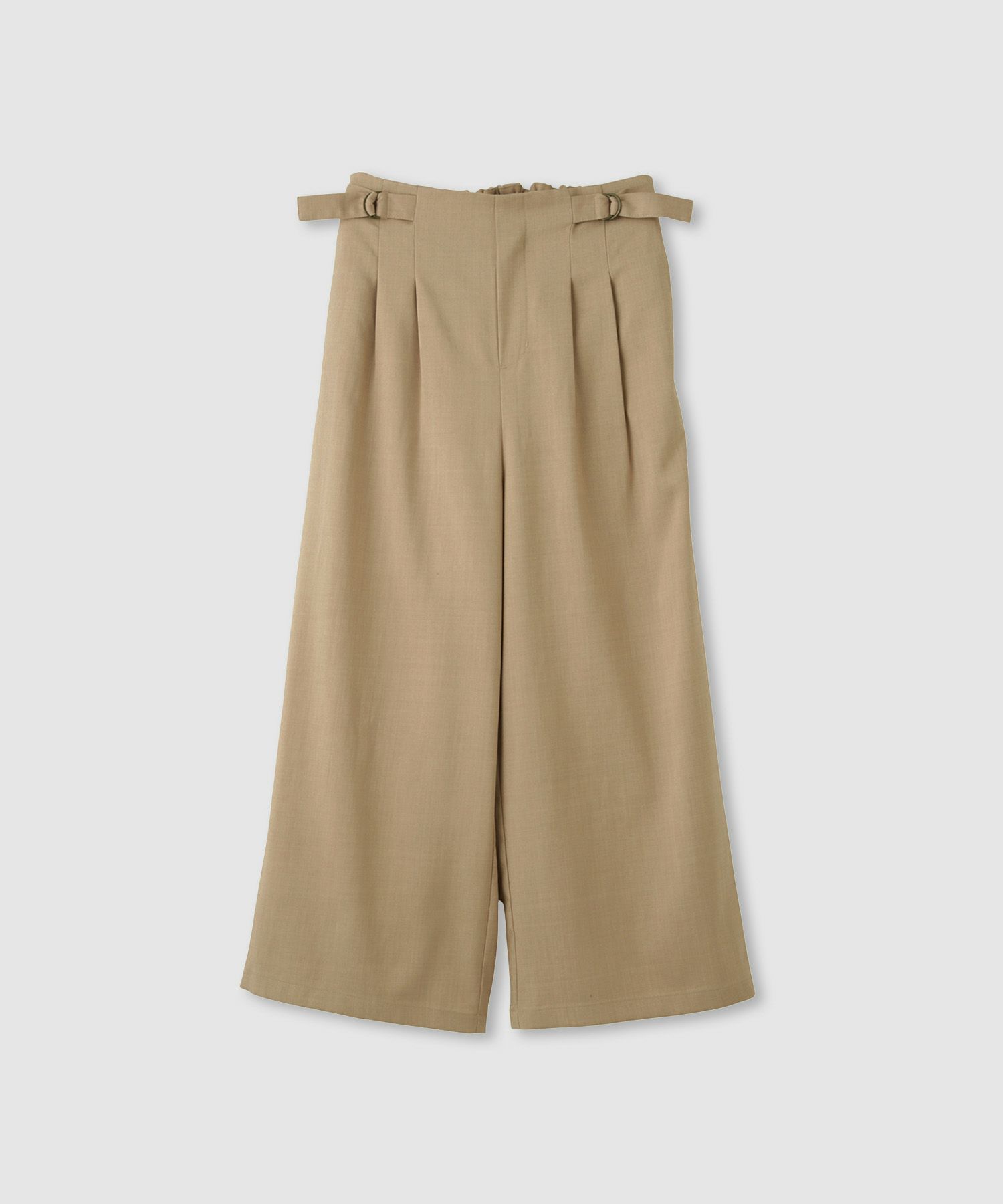 Idnes サイドバックルクロップドパンツ レディース