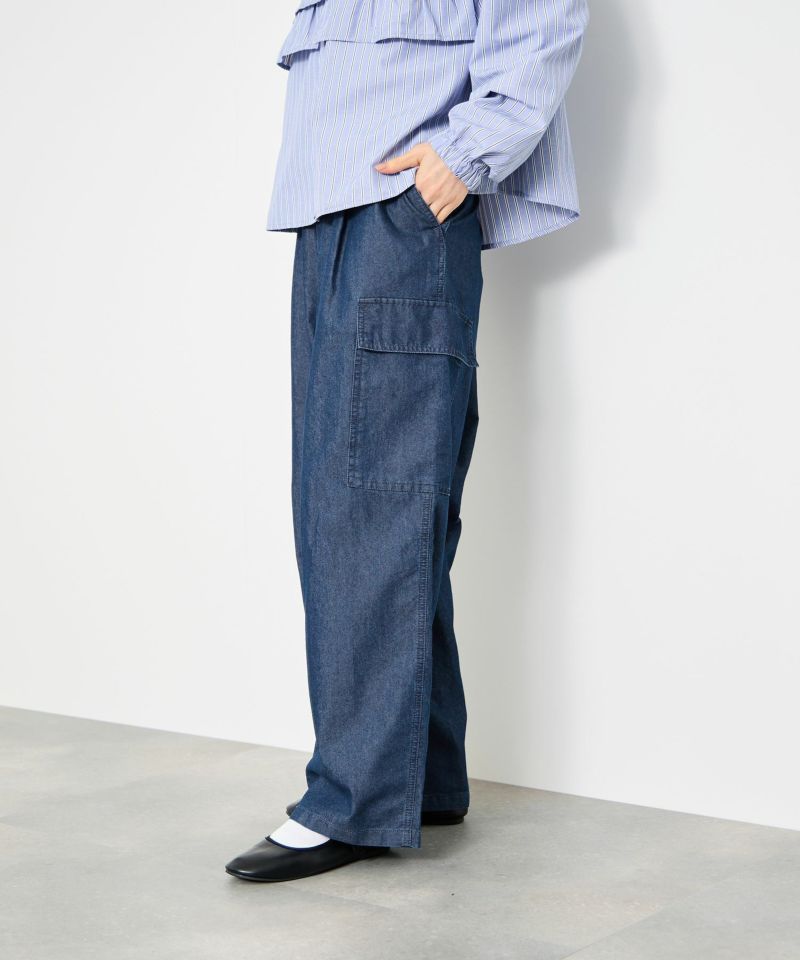 [値下げ]Idnes  デニムカーゴパンツ レディース商品画像-3