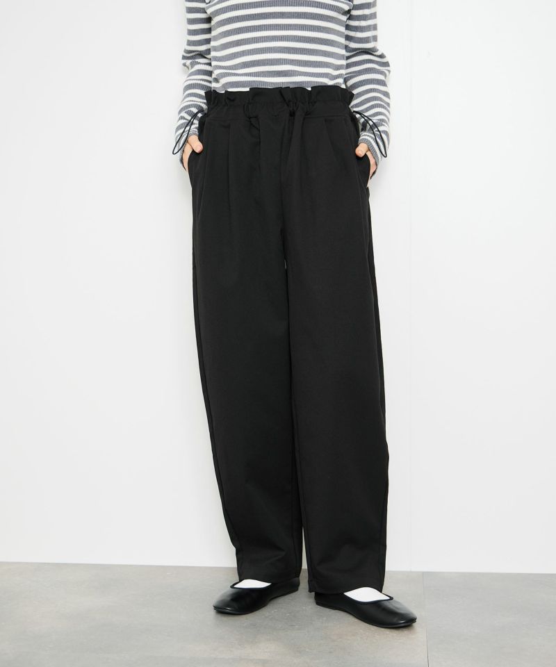 [値下げ]Idnes  ギャバドロストテーパードパンツ レディース商品画像-2