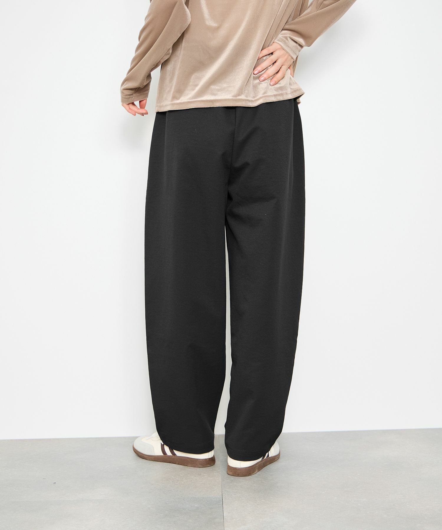 Idnes  ギャバドロストテーパードパンツ レディース商品画像-4