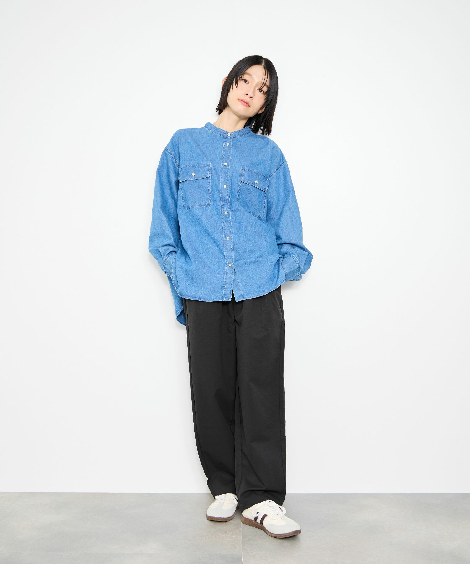 Idnes  ギャバドロストテーパードパンツ レディース商品画像-9