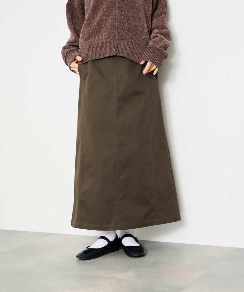 Idnes  ライトワークAラインロングスカート レディース商品画像-1