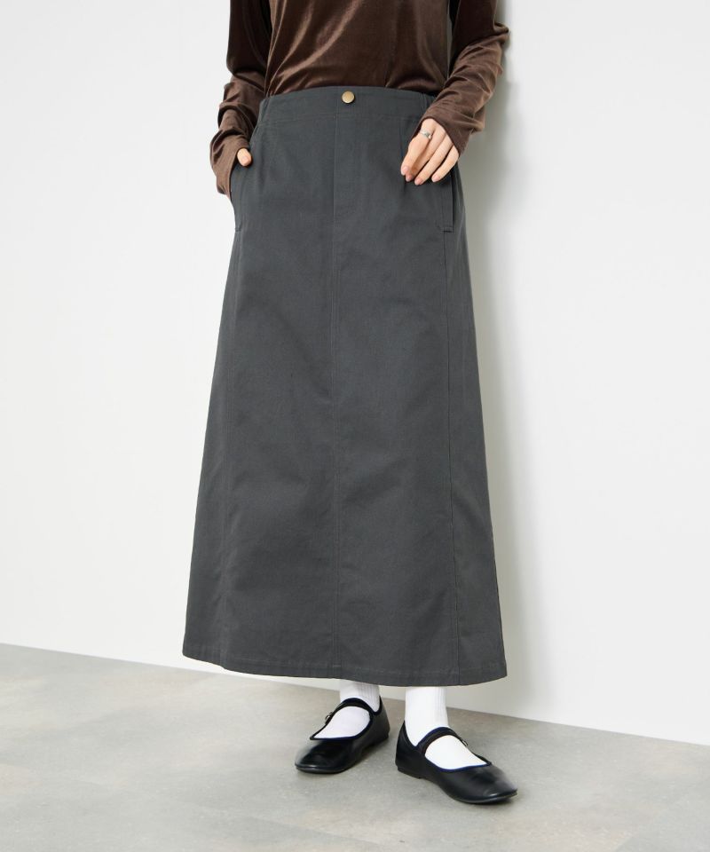 Idnes ライトワークAラインロングスカート レディース商品画像-2