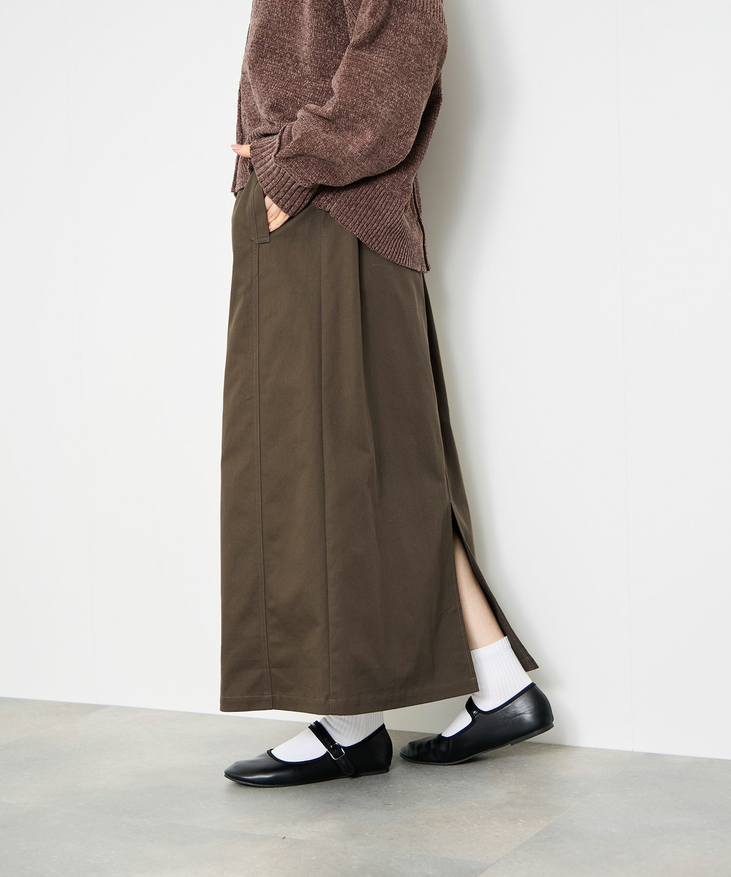 Idnes  ライトワークAラインロングスカート レディース商品サムネイル-4