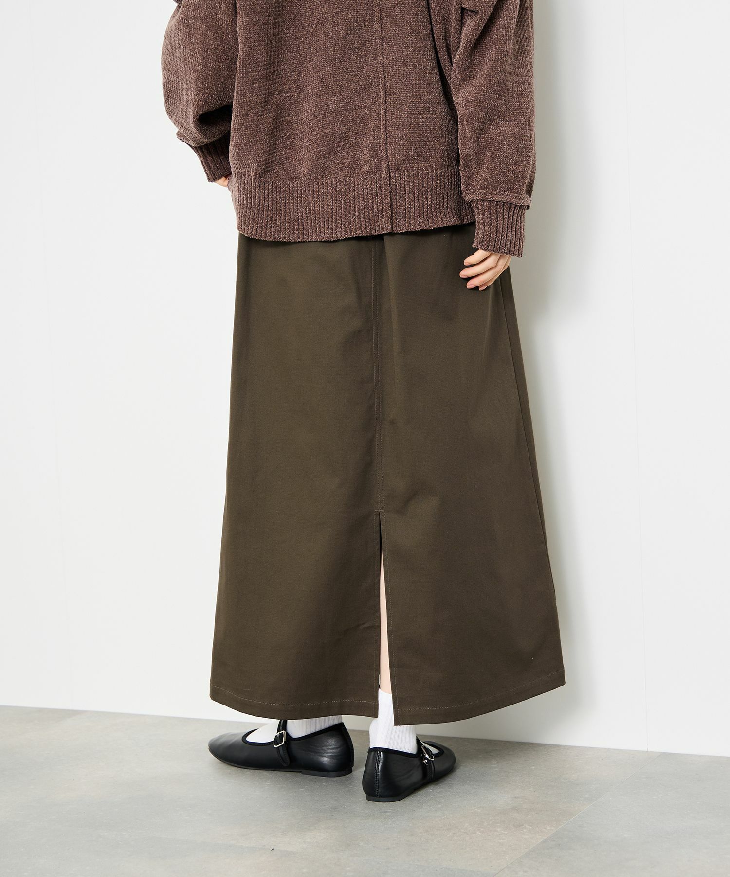 Idnes  ライトワークAラインロングスカート レディース商品サムネイル-5