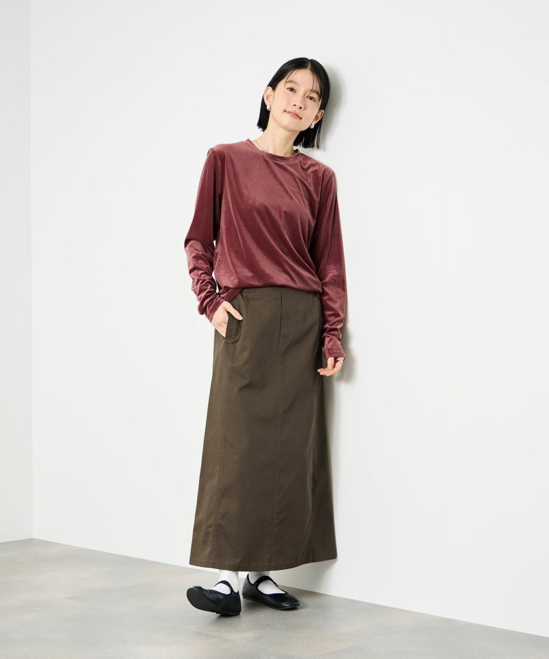 Idnes  ライトワークAラインロングスカート レディース商品画像-9