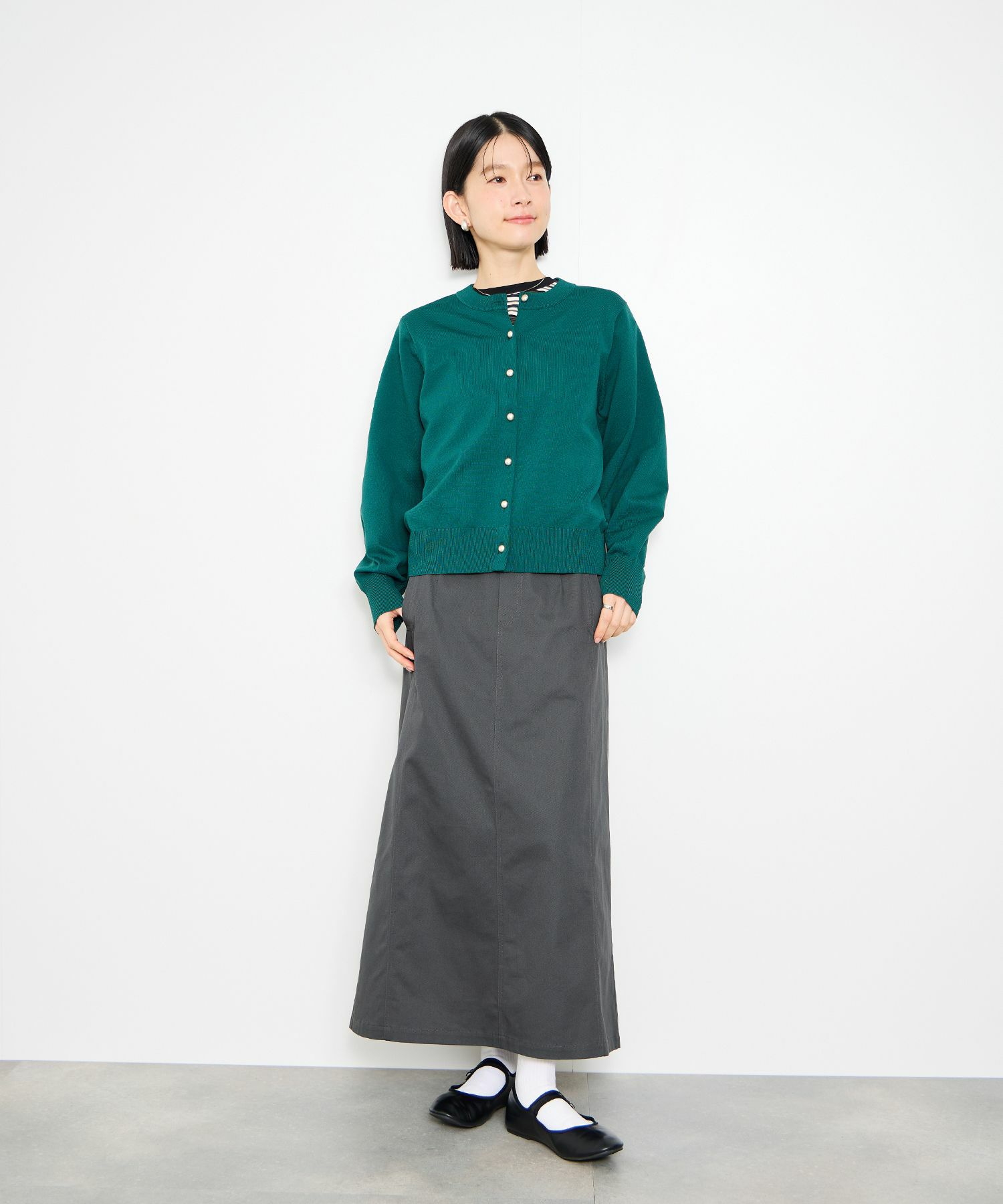 Idnes  ライトワークAラインロングスカート レディース商品サムネイル-12