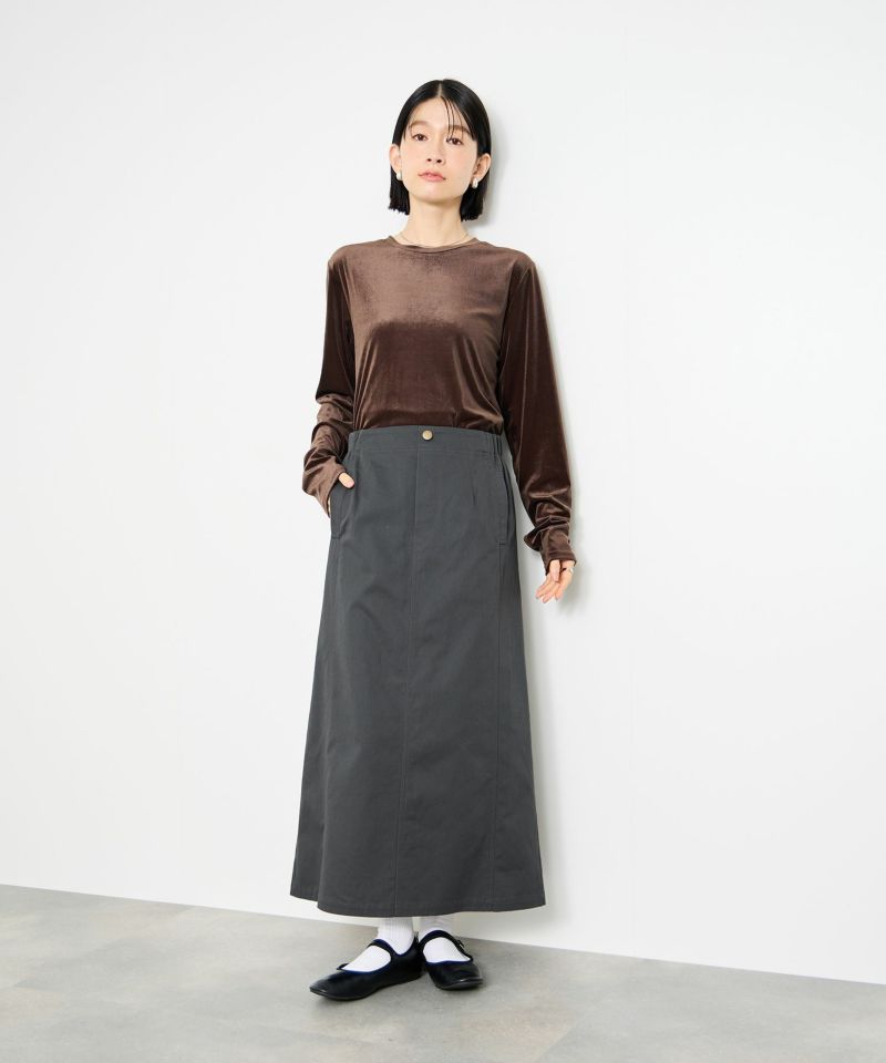 Idnes  ライトワークAラインロングスカート レディース商品画像-15