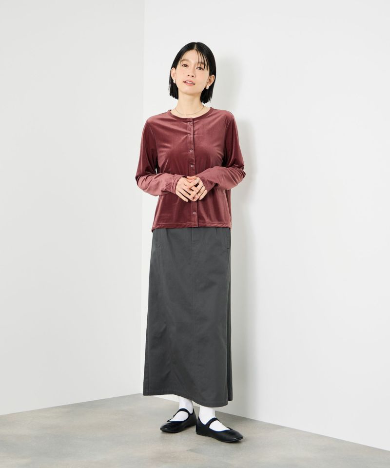 Idnes ライトワークAラインロングスカート レディース商品画像-17