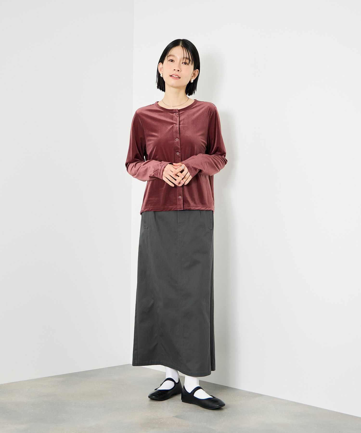 Idnes  ライトワークAラインロングスカート レディース商品サムネイル-17