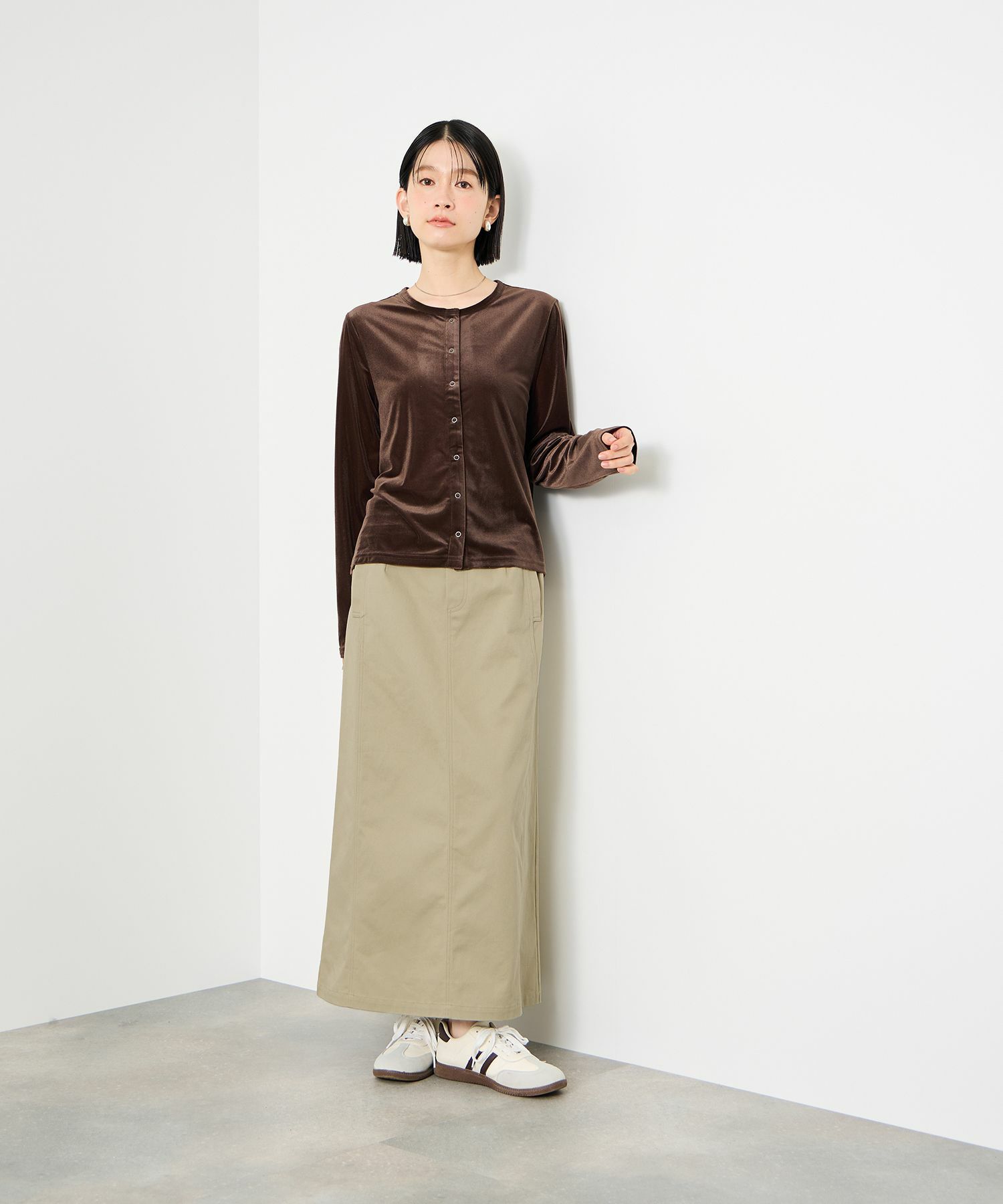 Idnes  ライトワークAラインロングスカート レディース商品画像-21