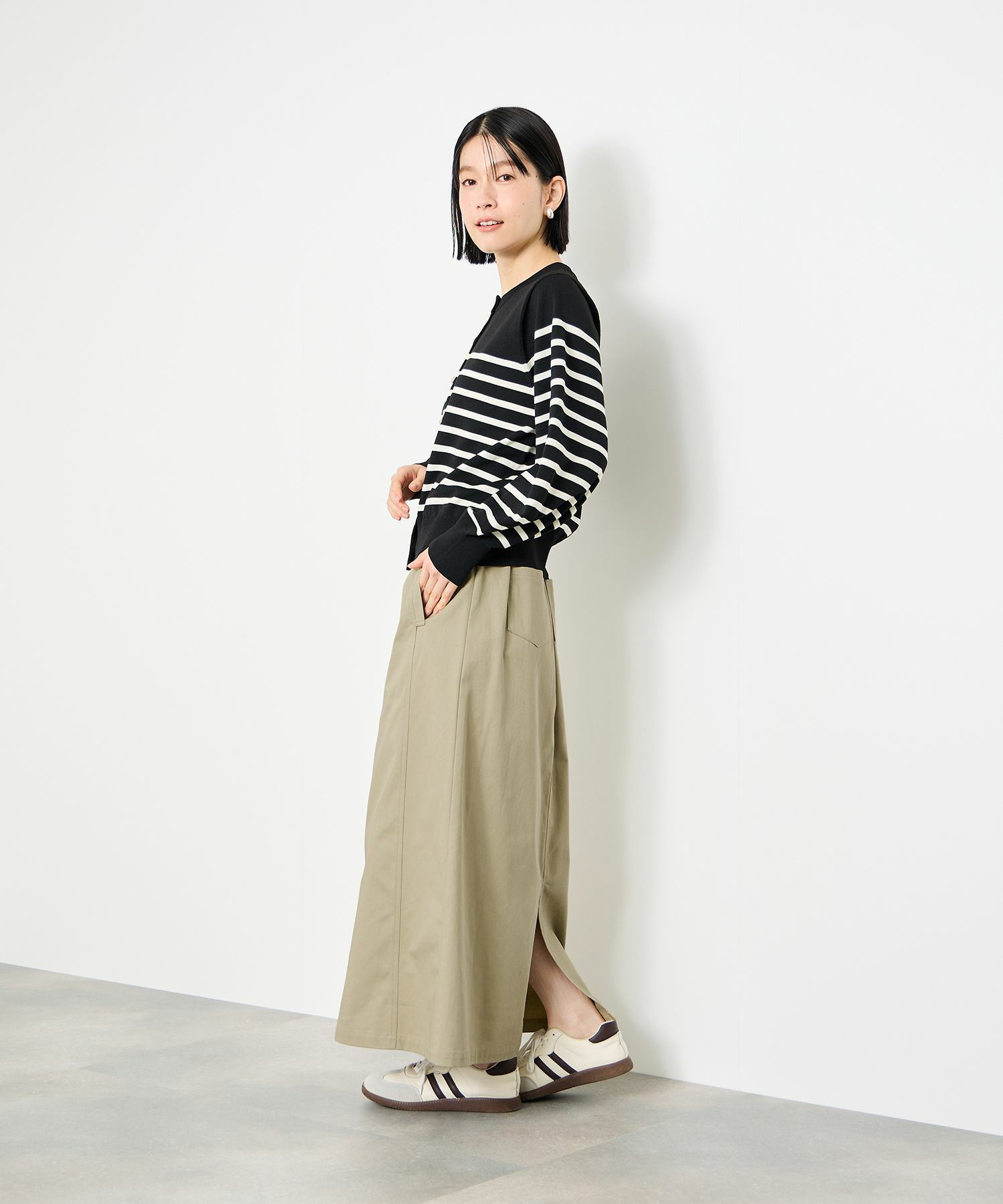 Idnes  ライトワークAラインロングスカート レディース商品画像-24