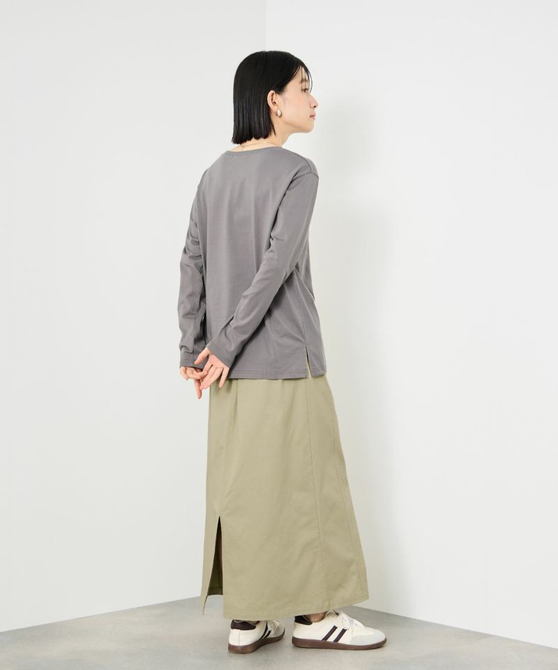 Idnes  ライトワークAラインロングスカート レディース商品画像-25