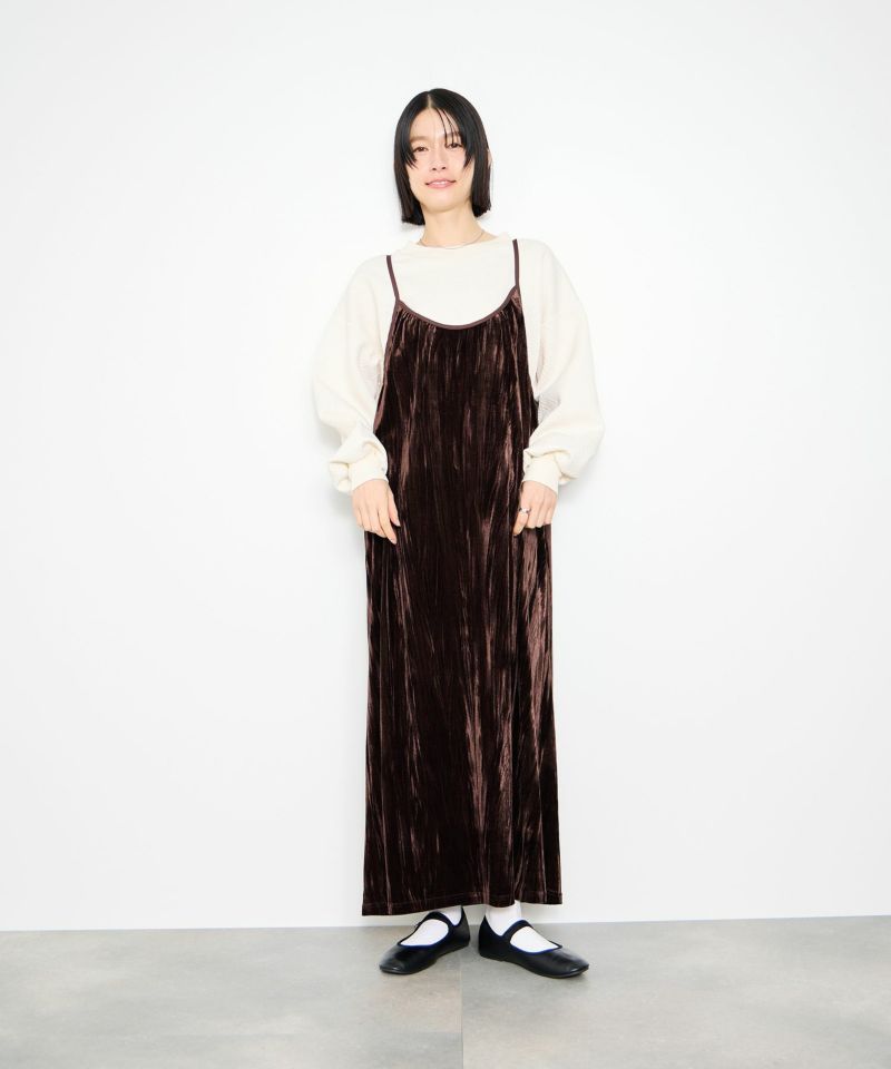 Idnes ベロアキャミワンピース レディース商品画像-1