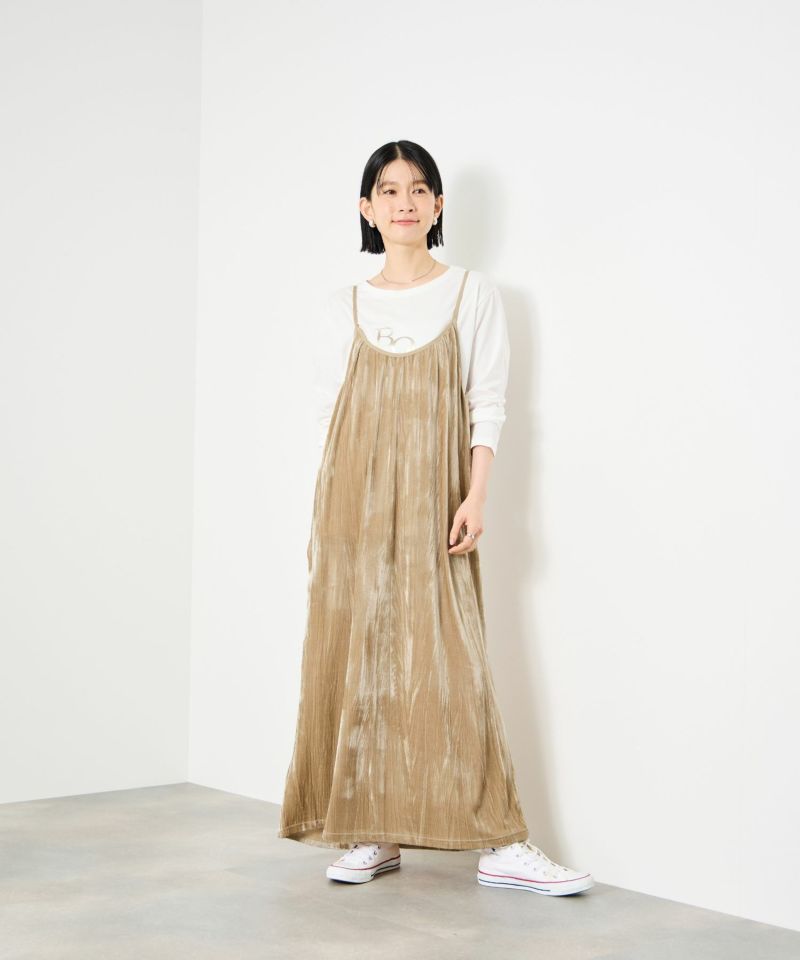 Idnes ベロアキャミワンピース レディース商品画像-3