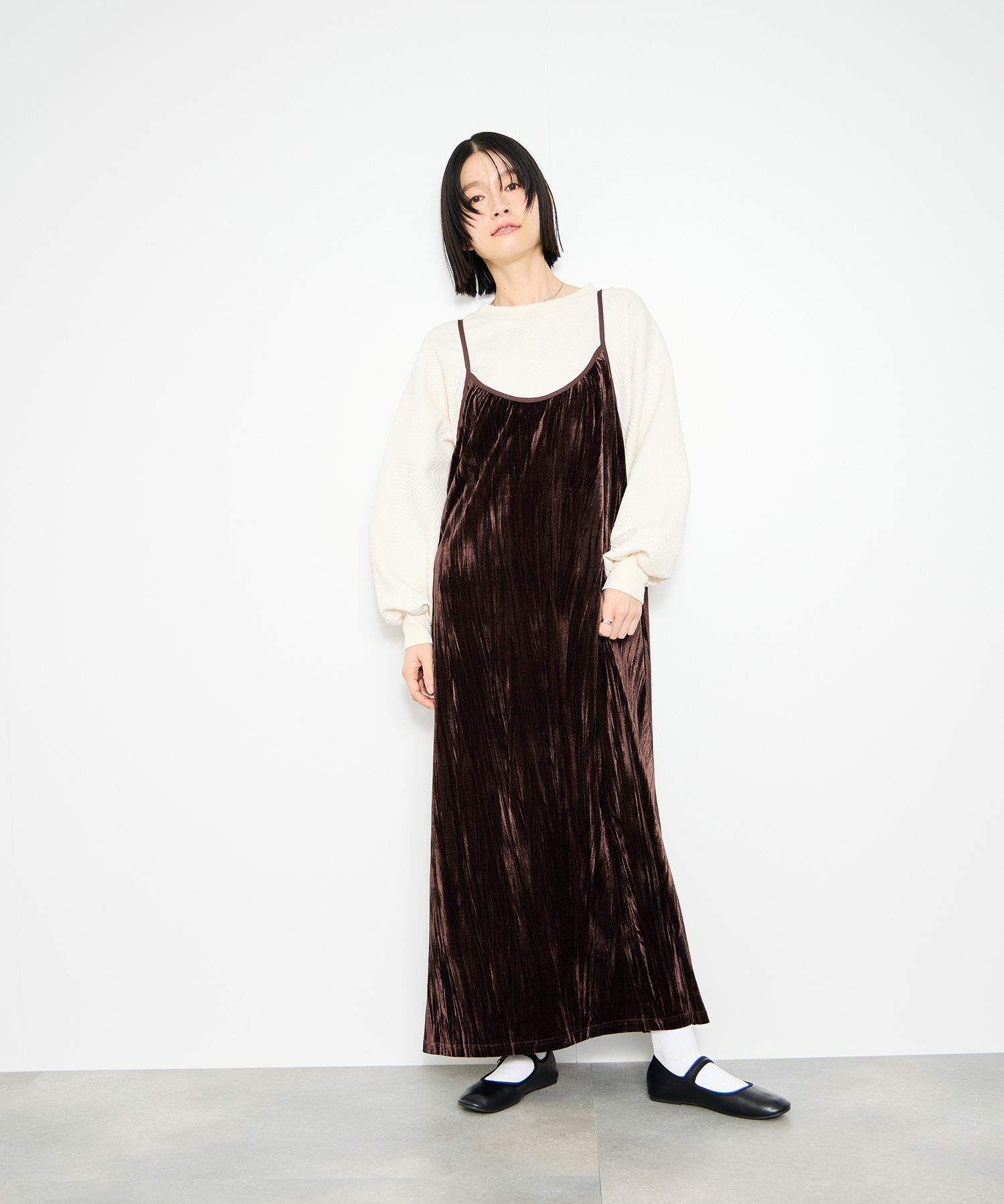 Idnes  ベロアキャミワンピース レディース商品サムネイル-7