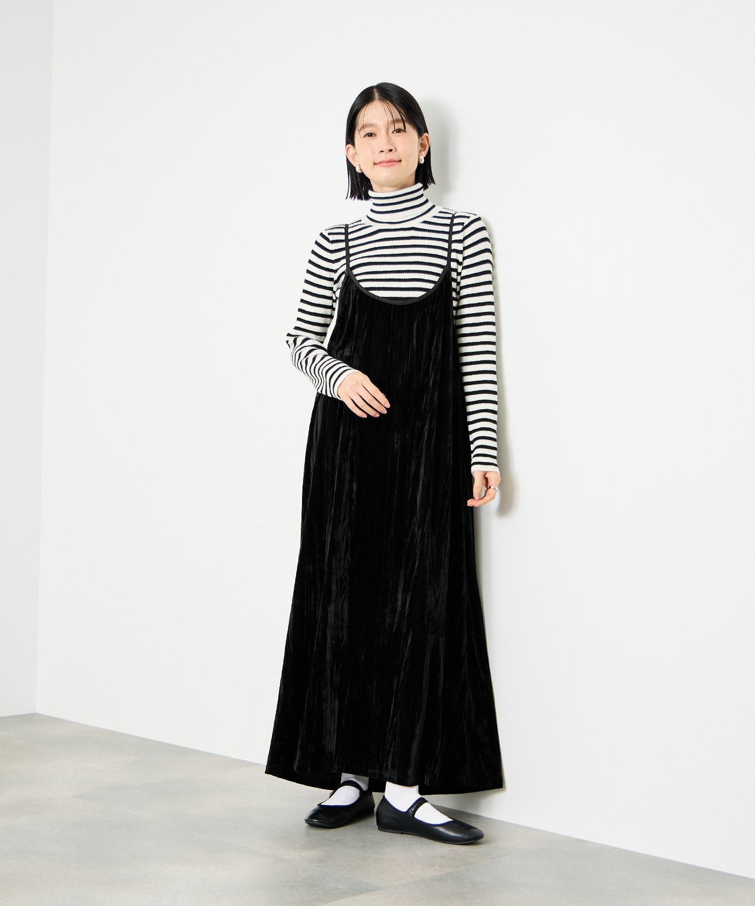 Idnes  ベロアキャミワンピース レディース商品画像-9