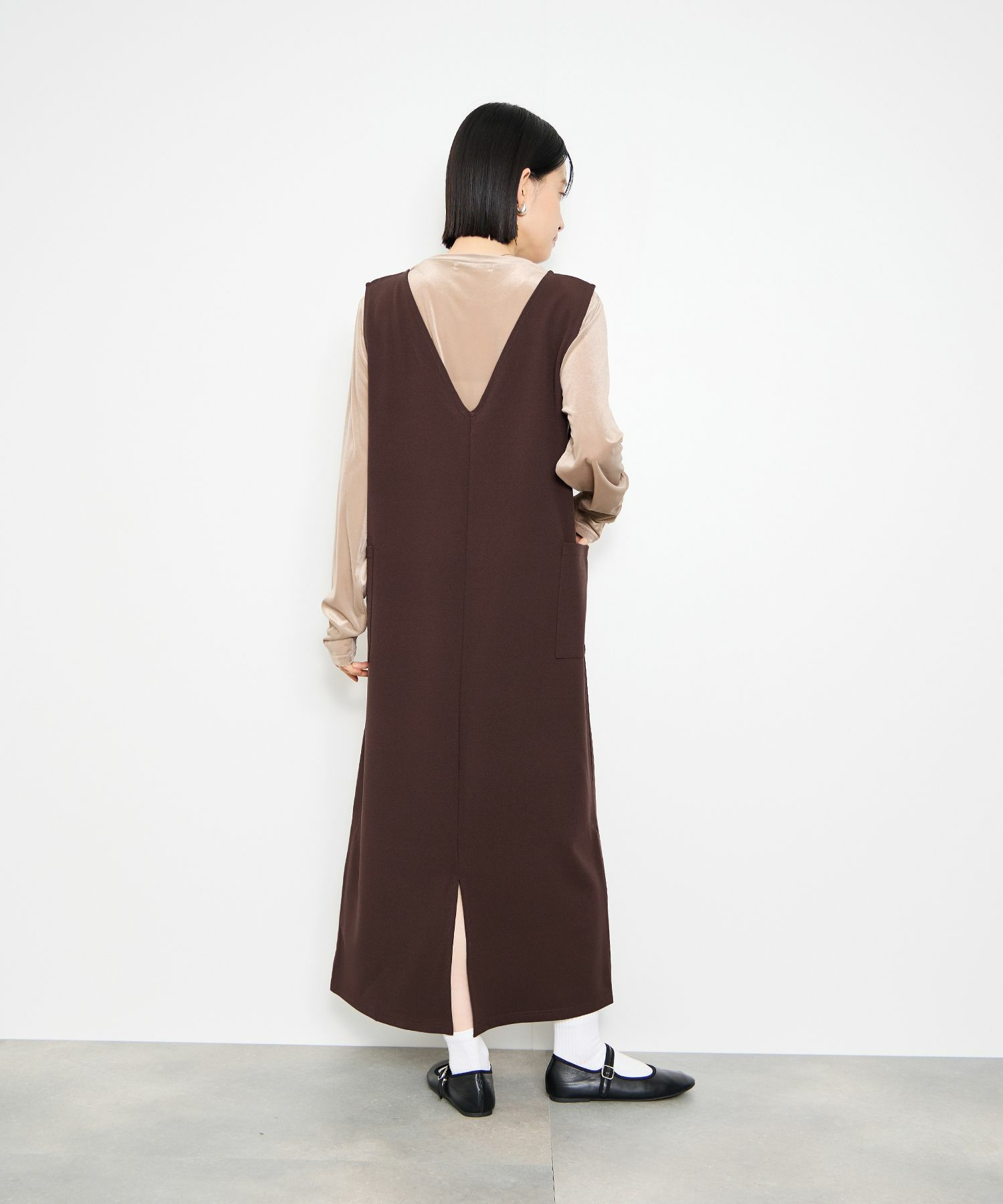 Idnes  2WAYカットジョーゼットジャンパースカート レディース商品画像-5