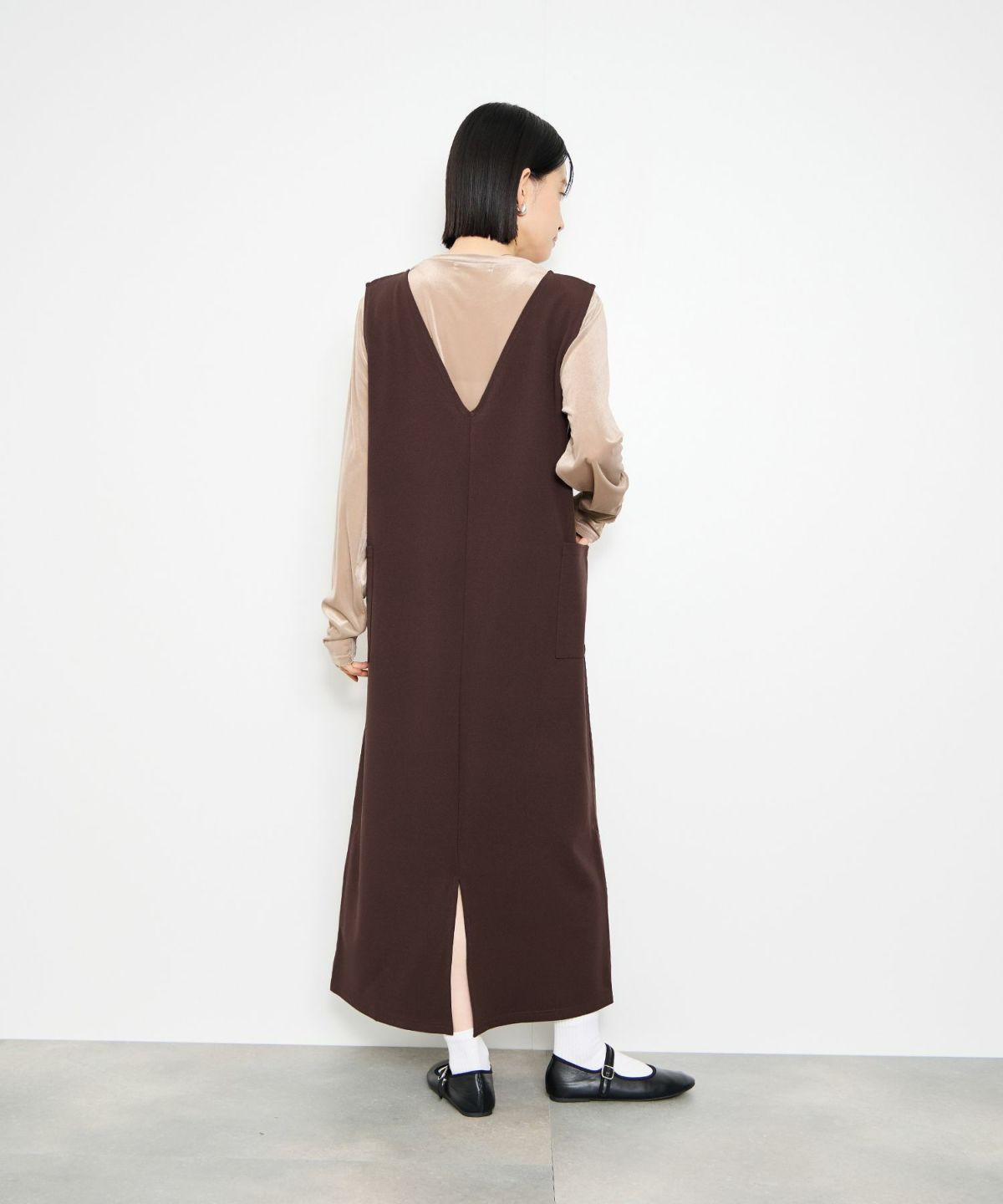 Idnes 2WAYカットジョーゼットジャンパースカート レディース