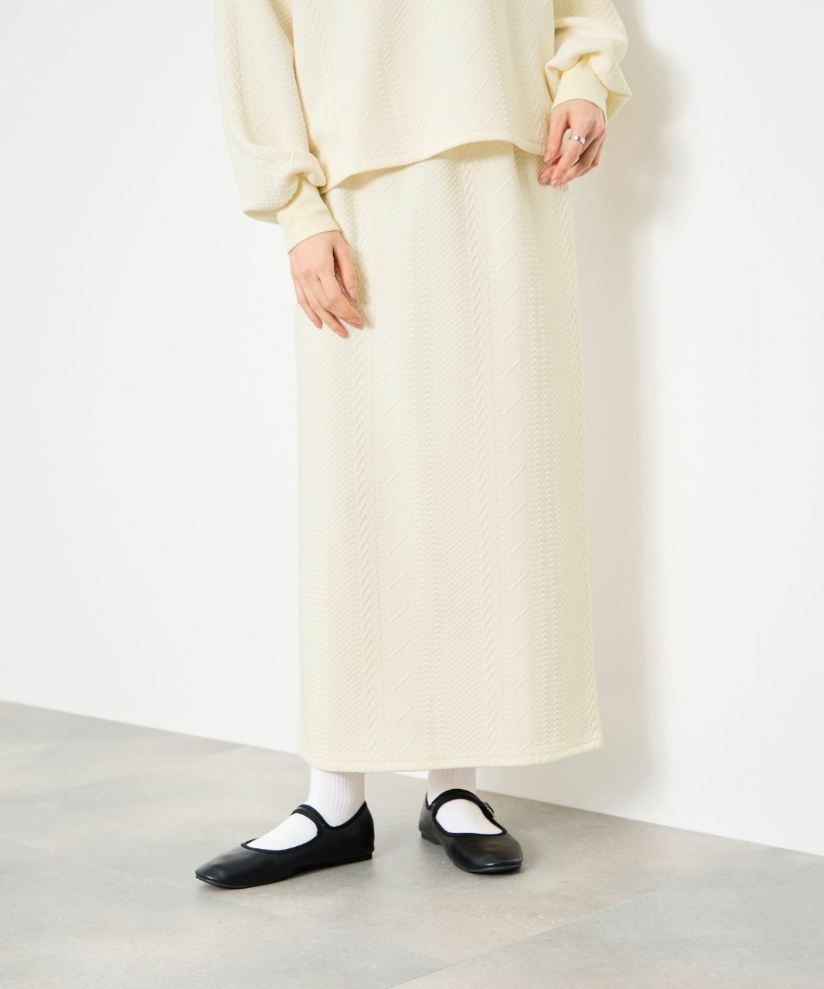 Idnes ジャガード柄セットアップ レディース