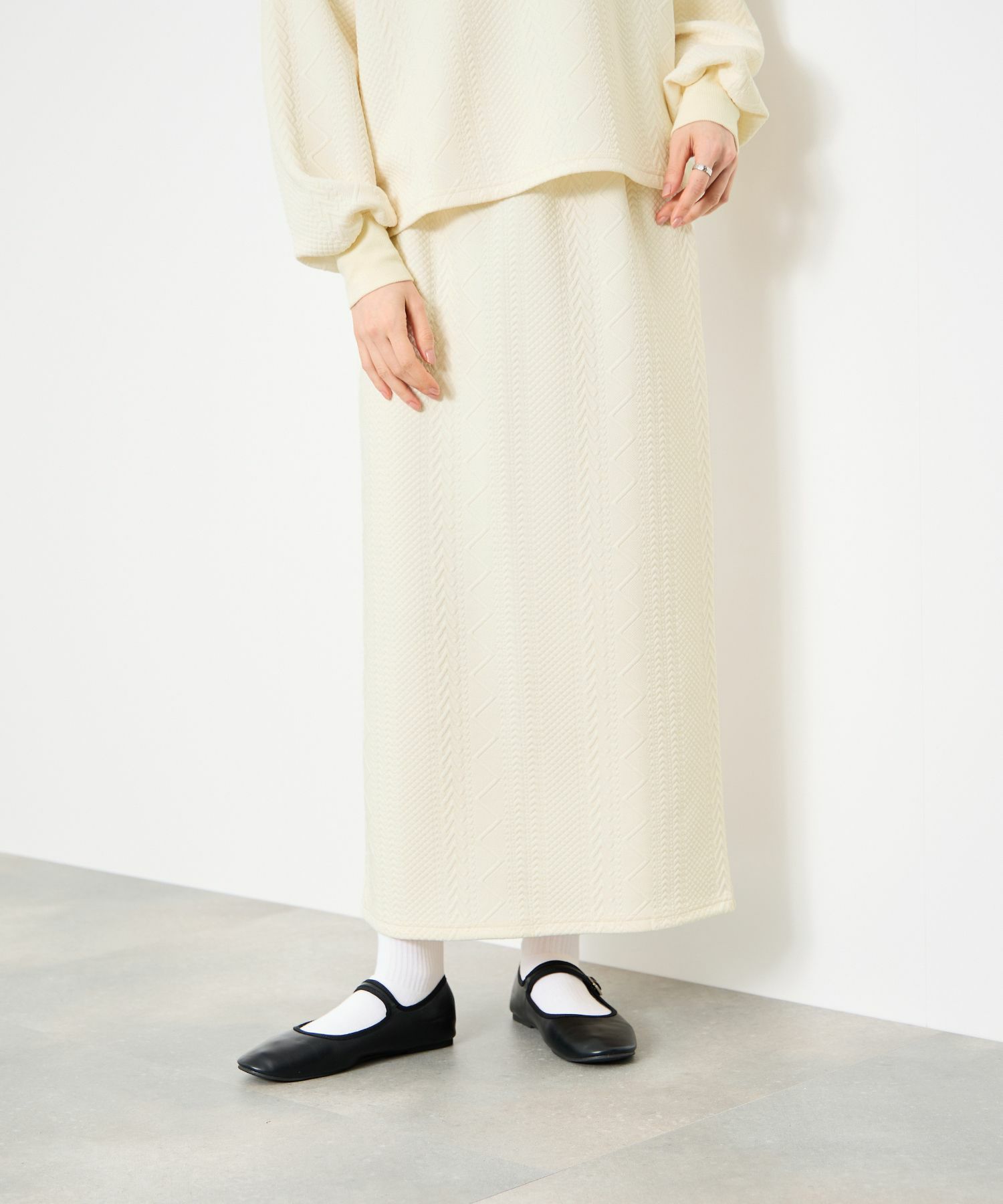 Idnes ジャガード柄セットアップ レディース