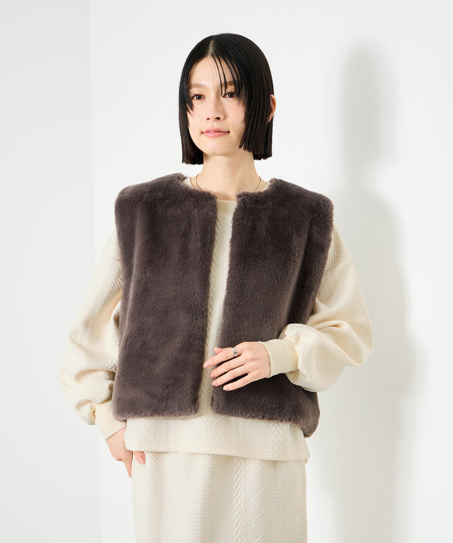 Idnes ジャガード柄セットアップ レディース