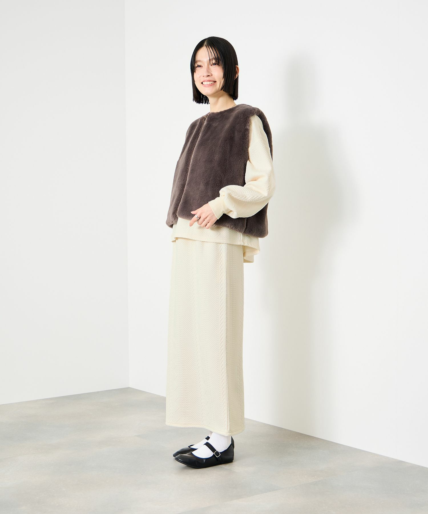 Idnes  ジャガード柄セットアップ レディース商品画像-12