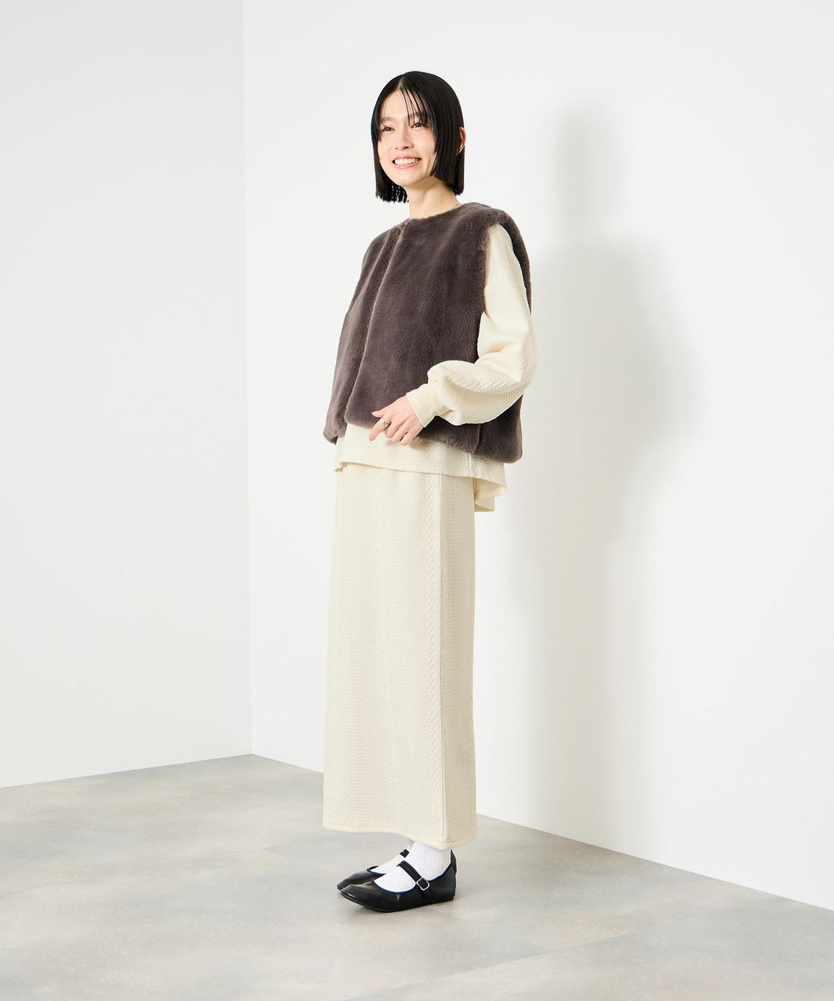 Idnes ジャガード柄セットアップ レディース