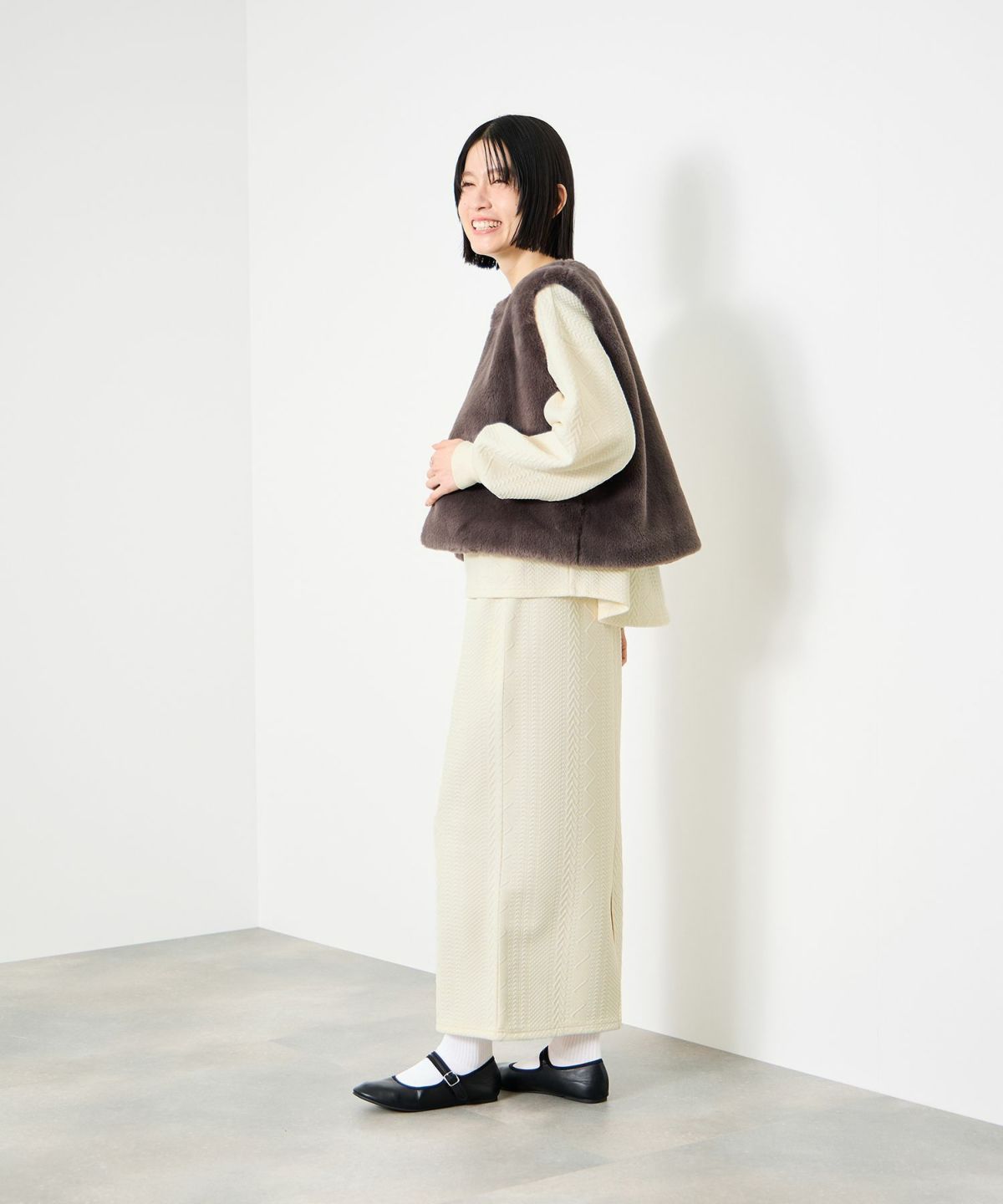 Idnes ジャガード柄セットアップ レディース